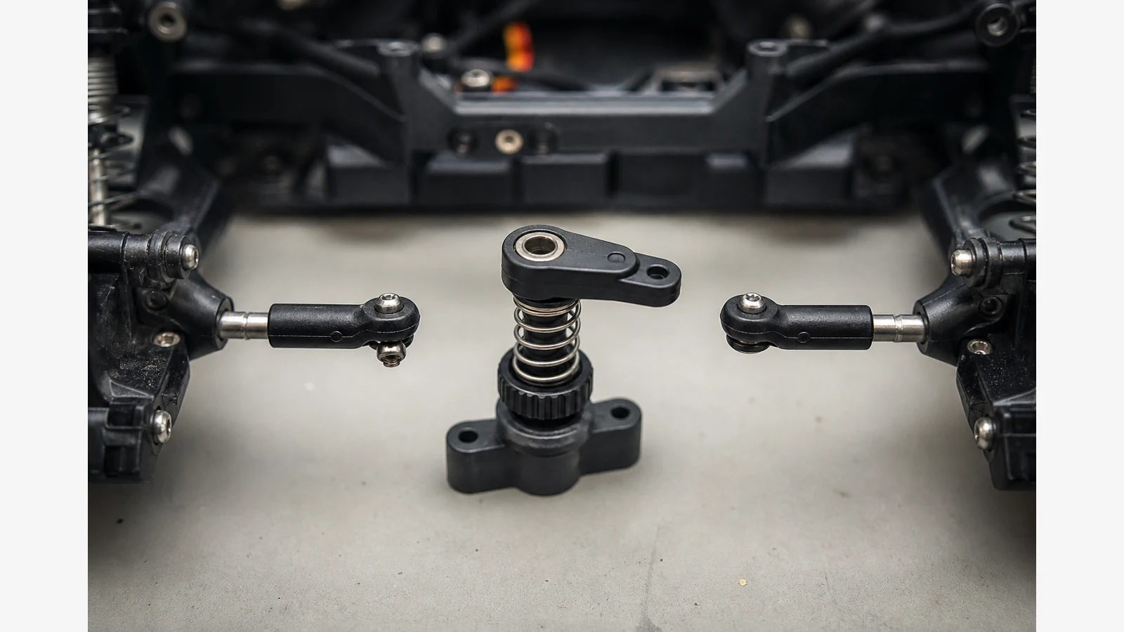 Generic RC servo saver being checked for looseness and excessive preload